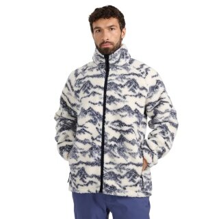 4F Fleece Jacket U352 (Oversized, Sherpa Fleece) cream/allover Men's