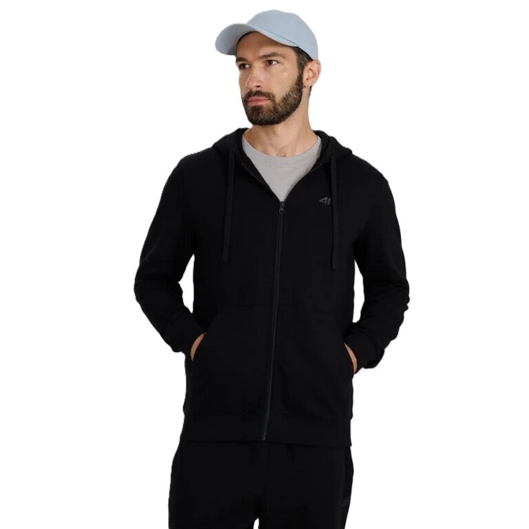 4F Leisure Hoodie M1768 (Cotton) black Men's