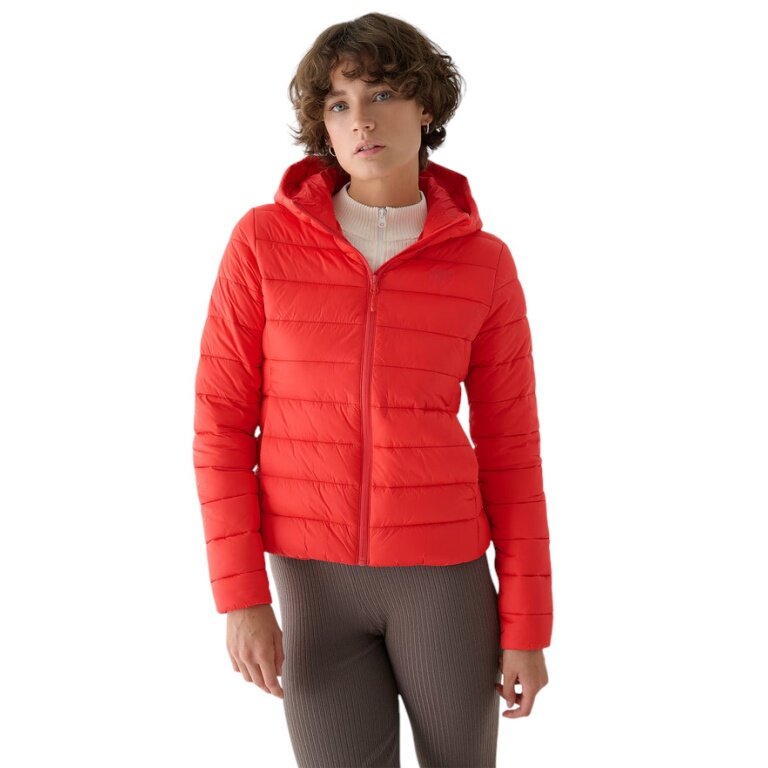 4F F468 Down Jacket with Hood (Down Filling) red Ladies