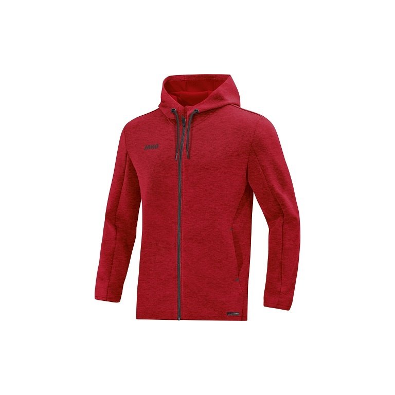 JAKO Hooded Jacket Premium Basics (Double-Tech-Knit) red Men