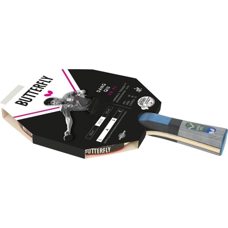 Butterfly table tennis bat Dang Qiu DQX2 - Pan Asia rubber with a 1.8 mm sponge - 1 bat