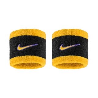 Nike Sweatband Swoosh Classic (Cotton Blend) 2025 Black/Yellow - 2 Pieces