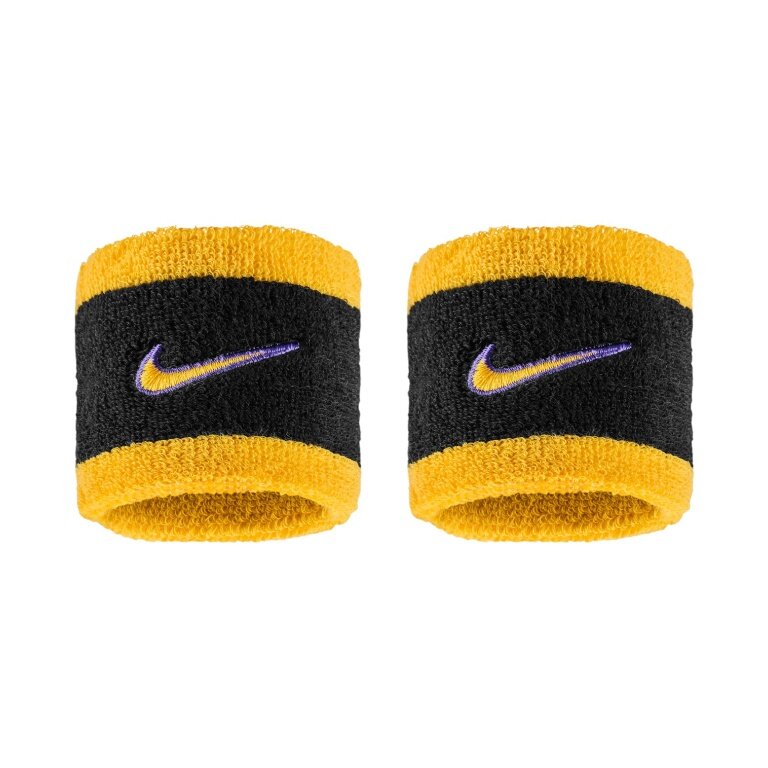 Nike Sweatband Swoosh Classic (Cotton Blend) 2025 Black/Yellow - 2 Pieces