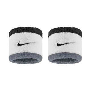 Nike Sweatband Swoosh Classic (Cotton Blend) 2025 white/grey/black - 2 pieces