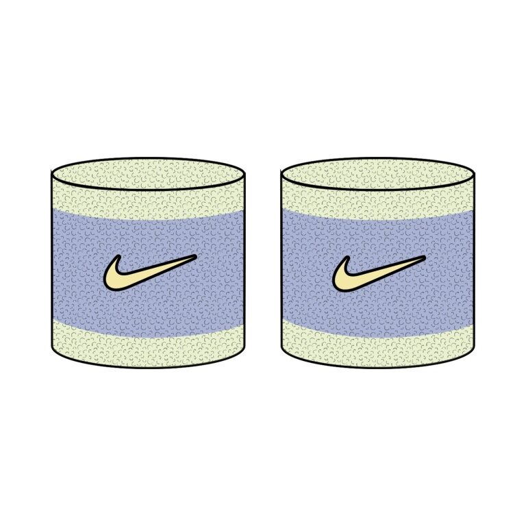 Nike Sweatband Swoosh Classic (Cotton Blend) 2026 cobalt blue/mint - 2 pieces