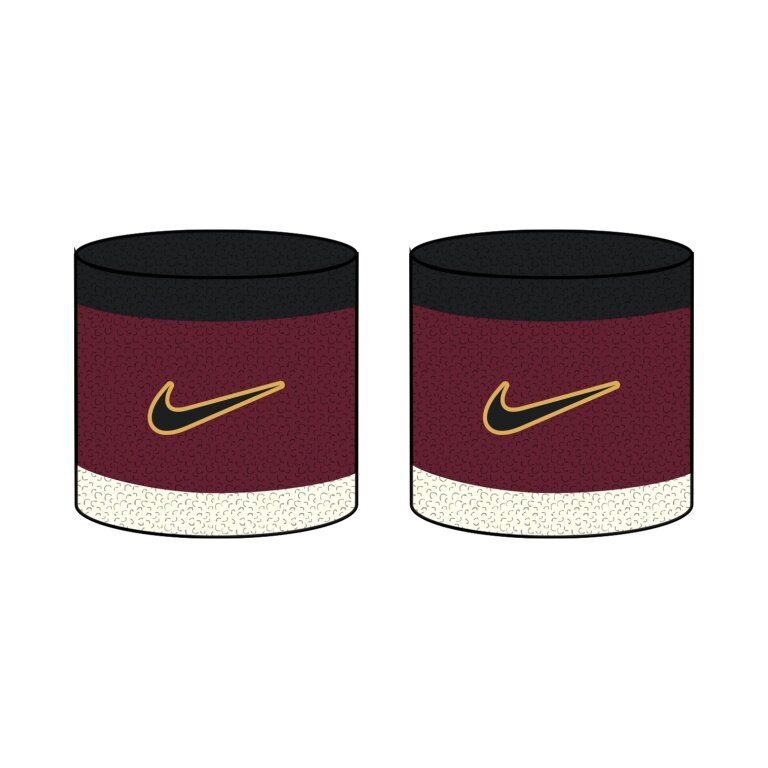 Nike Sweatband Swoosh Classic (Cotton Blend) 2026 Burgundy - 2 Pieces