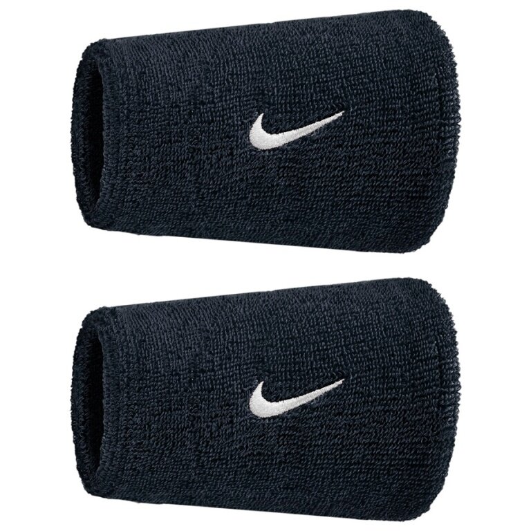 Nike Sweatband Swoosh Classic Doublewide Jumbo (Cotton Blend) 2025 black - 2 pieces