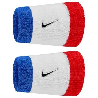 Nike Sweatband Swoosh Classic Doublewide Jumbo (Cotton Blend) 2025 white/blue/red - 2 pieces