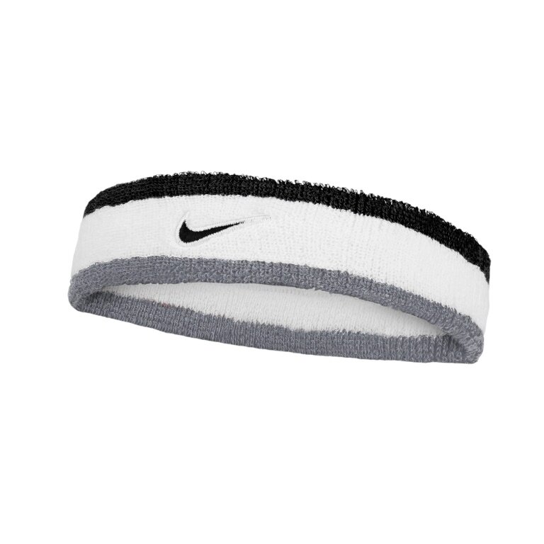 Nike Swoosh Classic Headband (Cotton Blend) 2025 white/grey/black - 1 piece