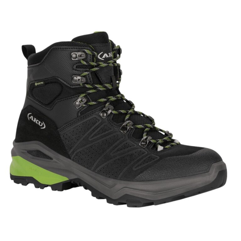 AKU Trekking Hiking Shoes Adapta SD GTX (Suede, waterproof) anthracite grey/green men's