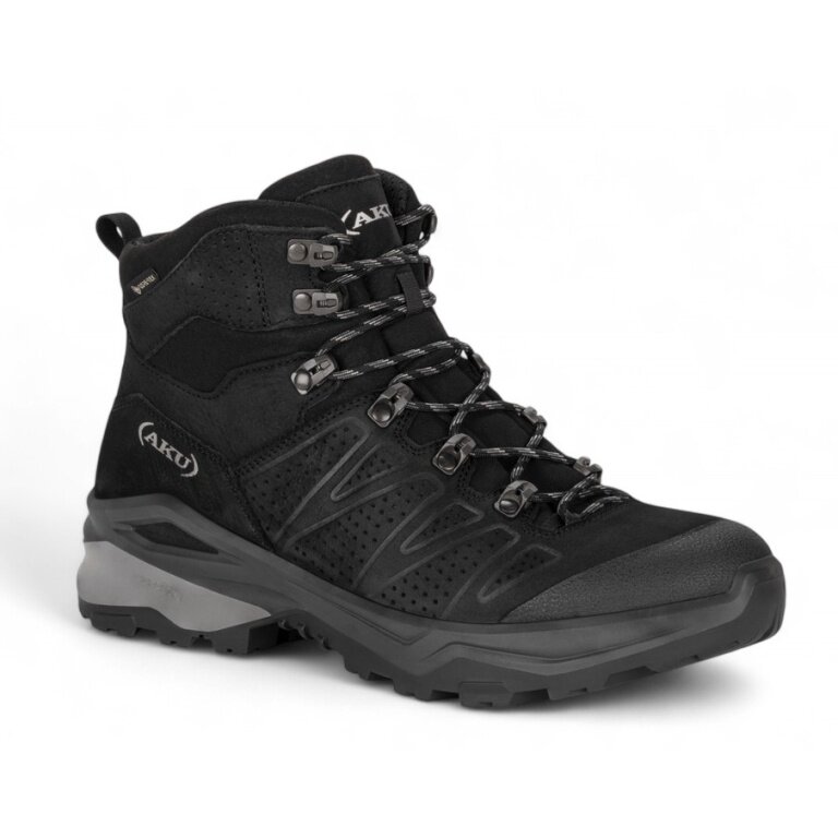 AKU Trekking Hiking Shoes Adapta NBK GTX (Nubuck Leather, Waterproof) Black Men's