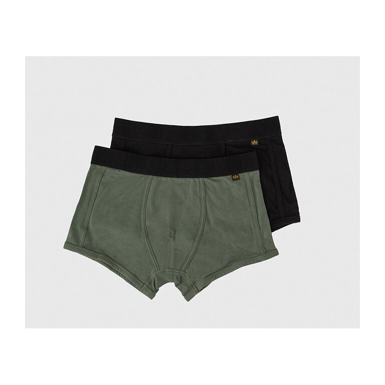Alpha Industries Boxershorts Al Tape dark green/black Men - 2 Pack