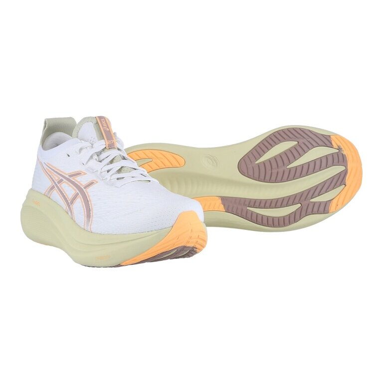 Asics Gel Nimbus 27 Running Shoes (Cushioning) 2025 white/yellow men's