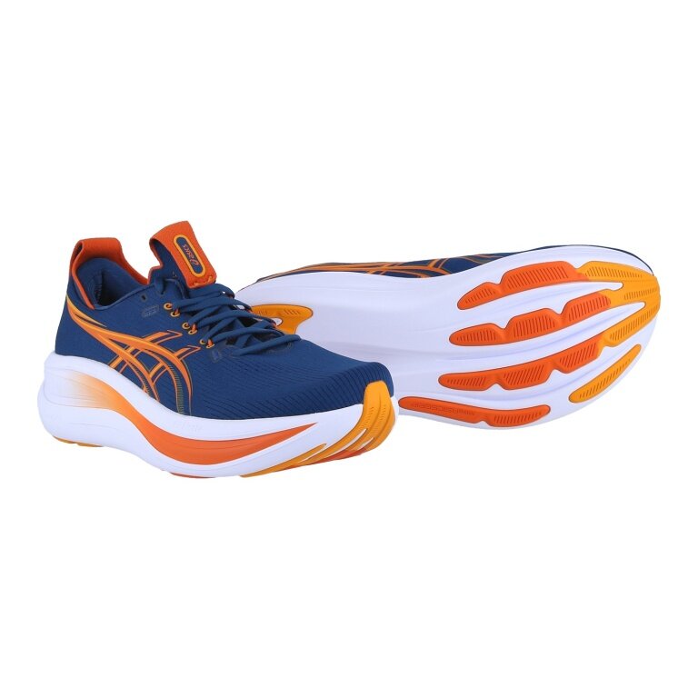 Asics running shoes Gel Nimbus 28 (cushioning) dark blue/orange men's