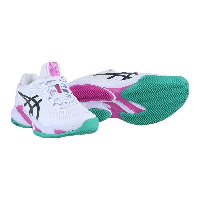 Asics Tennis Shoes Gel Court FF 3 Clay/Sand Court/Stability White/Purple Men's