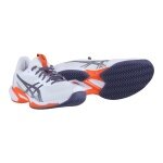 Asics Tennis Shoes Solution Speed FF 3 Clay/Sand Court/Lightweight 2025 White/Purple Men's