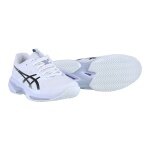 Asics Tennis Shoes Solution Speed FF 4 Clay/Sand Court/Lightweight White/Black Men's