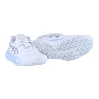 Asics Tennis Shoes Gel Resolution X Clay/Sand Court (Stability) White/Silver Ladies