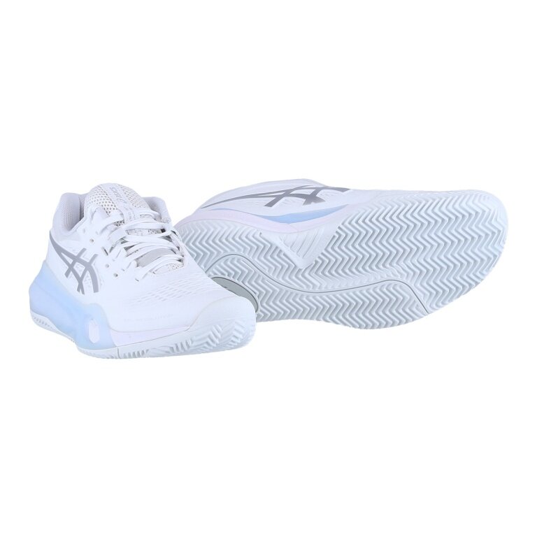 Asics Tennis Shoes Gel Resolution X Clay/Sand Court (Stability) White/Silver Ladies