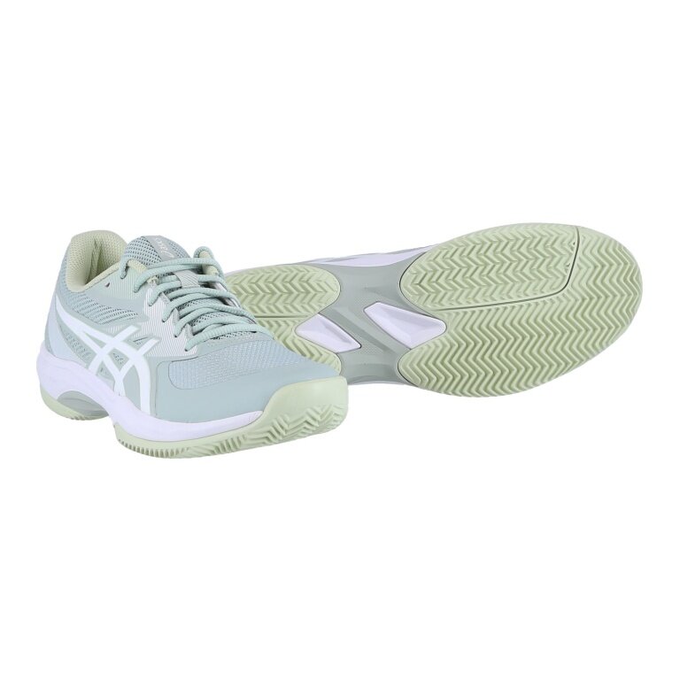 Asics Tennis Shoes Game FF Clay/Sand Court 2025 Light Grey/Green Ladies