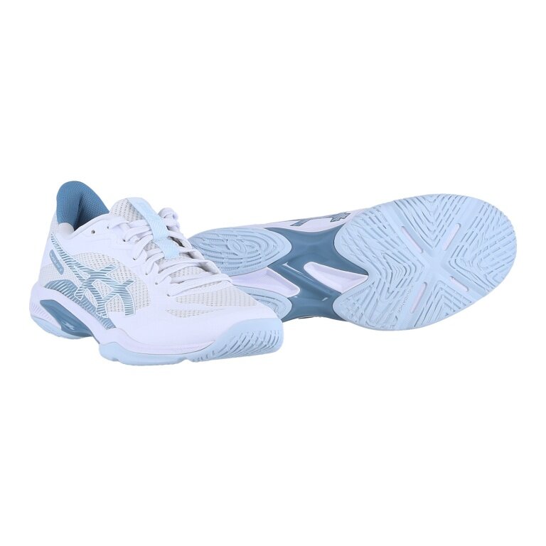 Asics Indoor Shoes Blade FF 2 (Squash and Badminton Shoe) white/grey-blue men's