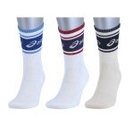 Asics Tennis Socks Multisport Logo Crew White/Beige 3 Pairs