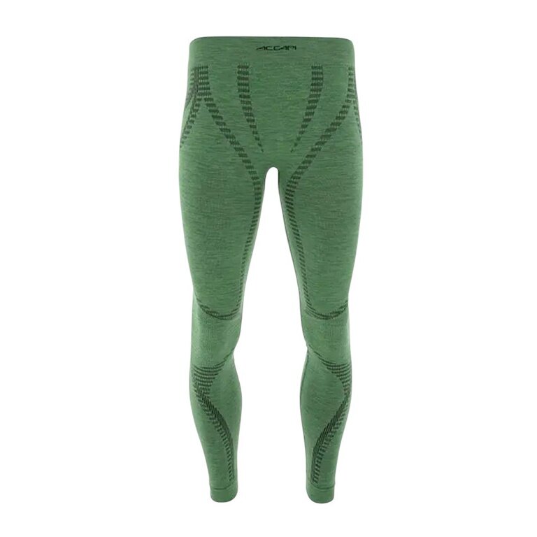 Accapi Base Layer Ergowool Long Pants (Merino Wool, Warm) Underwear Green Men