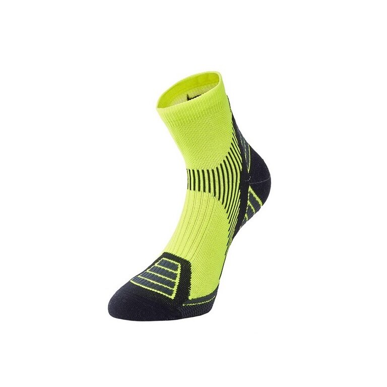 Accapi Running Sock Quarter Trail Running Fluorescent Green/Black - 1 Pair
