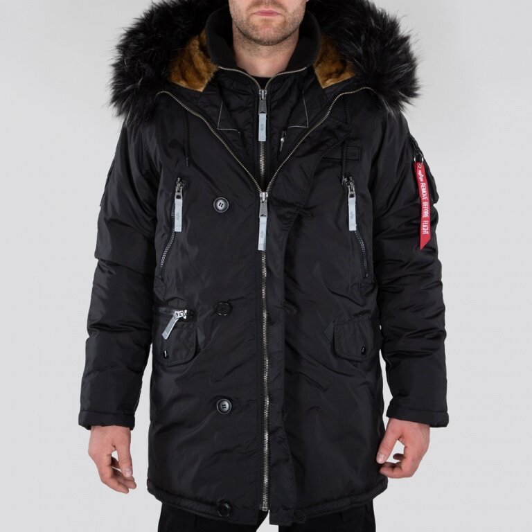 Alpha Industries Winter Jacket PPS N3B black/reflective Men