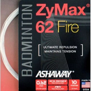 Ashaway Badminton String Zymax 62 Fire white 10m Set