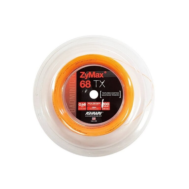Ashaway Badminton String Zymax 68 TX orange 200m Roll
