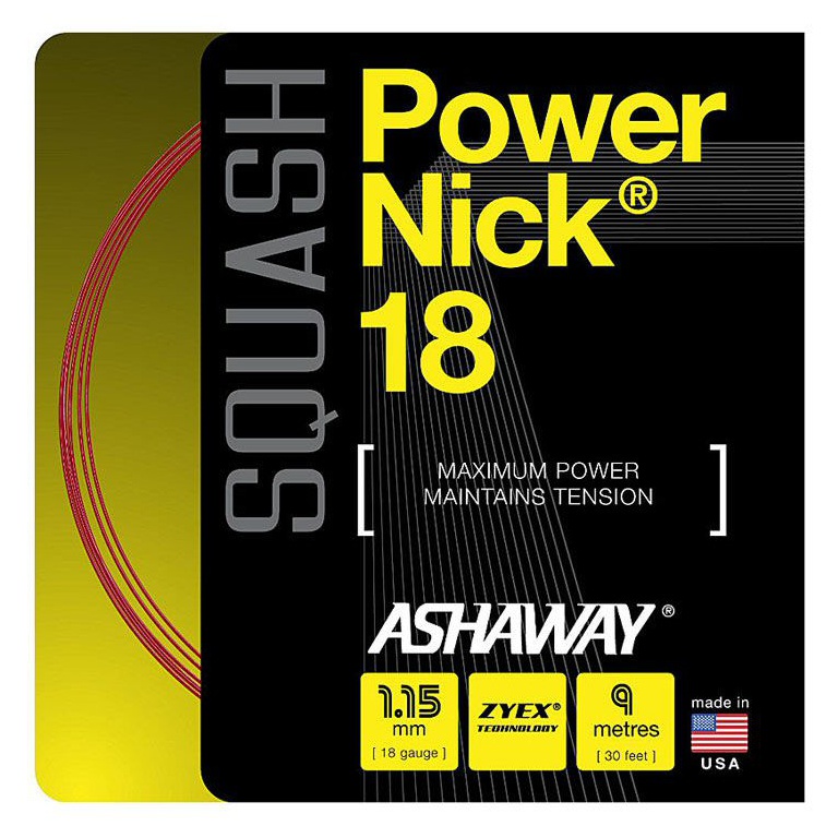 Ashaway Squash String Powernick 18 red 9m Set