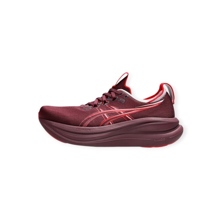 Asics Gel Nimbus 28 Running Shoes (Cushioning) Burgundy Red Ladies