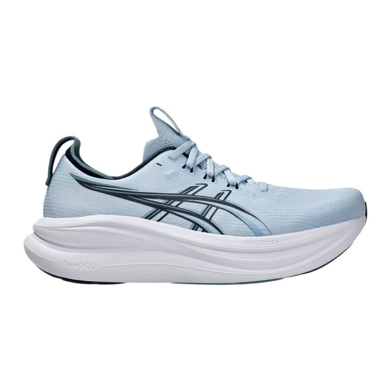 Asics running shoes Gel Nimbus 28 (cushioning) light blue/navy blue men's