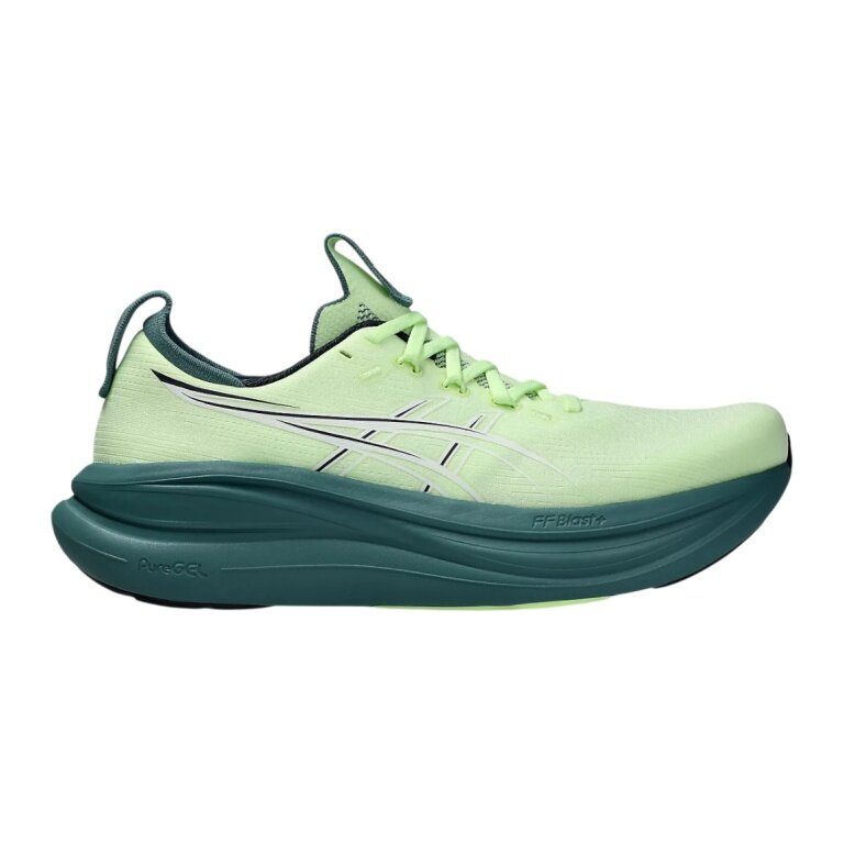 Asics running shoes Gel Nimbus 28 (cushioning) lime/teal green men's