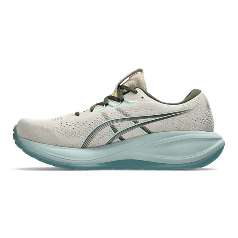 Asics running shoes Gel Cumulus 28 (cushioning) grey/khaki green men's
