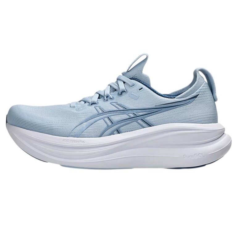 Asics Gel Nimbus 28 Running Shoes (Cushioning) Light Blue Ladies
