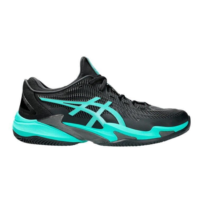Asics Tennis Shoes Gel Court FF 3 Clay/Sand Court/Stability Black/Mint Blue Men's