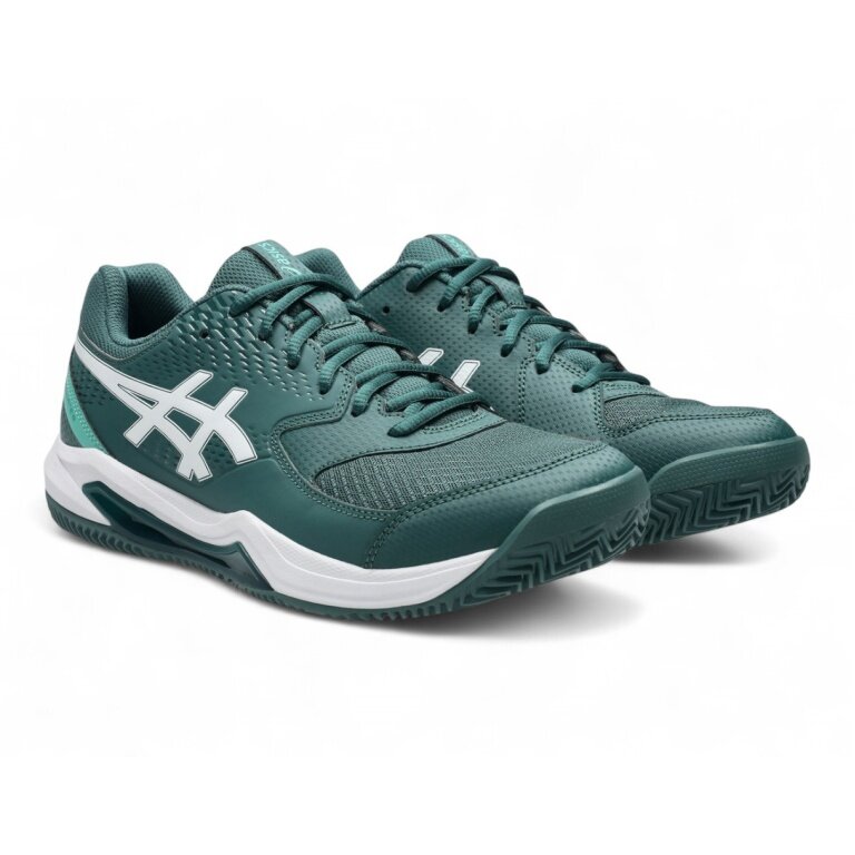 Asics Tennis Shoes Gel Dedicate 8 Clay/Sand Court Petrol Green Men's