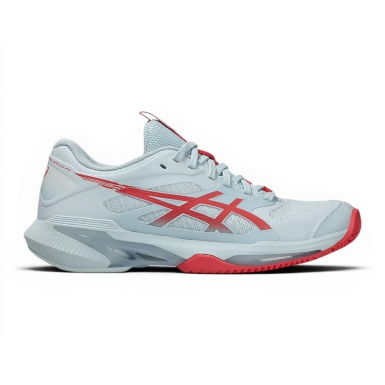 Asics Tennis Shoes Solution Speed FF 4 Clay/Sand Court Light Blue/Red Ladies