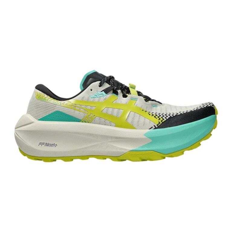Asics Trail Running Shoes Trabuco Max 5 beige/lime/blue Men's