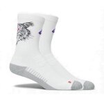 Asics Performance Run Crew Running Socks (quick-drying) white/grey - 1 pair