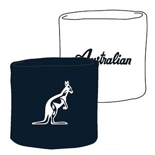 Australian Sweatband Standard Wrist navy blue/white - 2 pieces