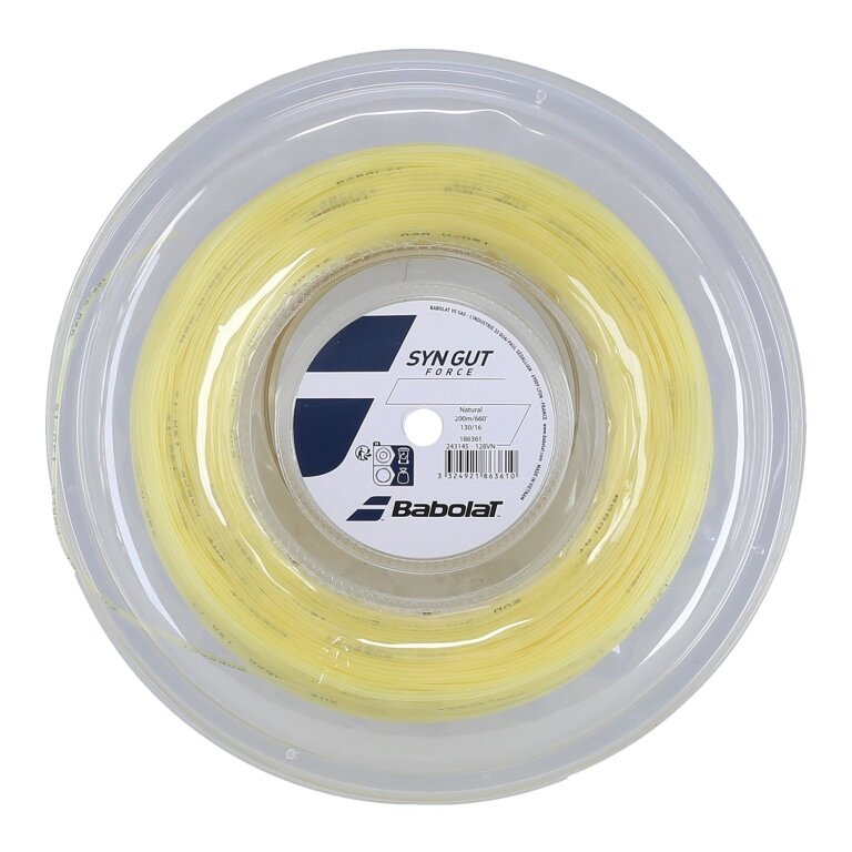 Babolat Tennis String Synthetic Gut Force Natural 200 Metre Reel