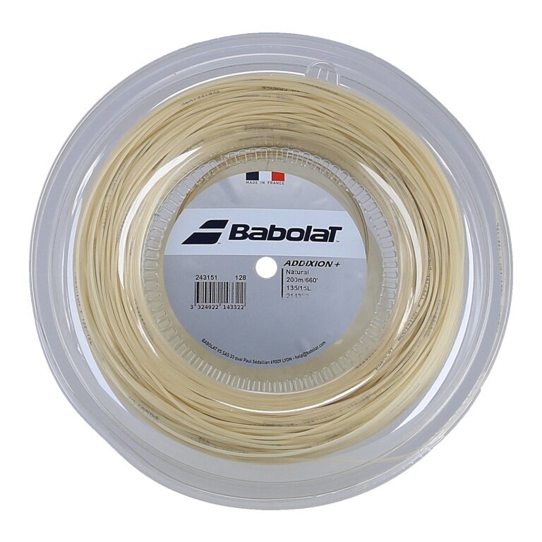 Babolat Tennis String Addixion+ (Touch+Arm Protection) natural 200m reel