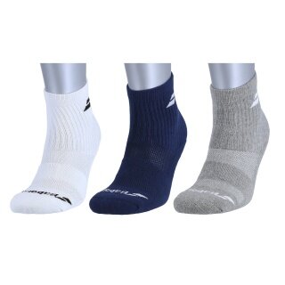 Babolat Sports Socks Crew Classic White/Blue/Grey Children - 3 Pairs
