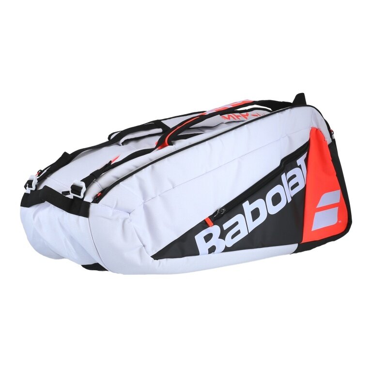 Babolat Tennis Racket Bag (Racket Bag, 3 Main Compartments) Pure Strike White 12 Pack