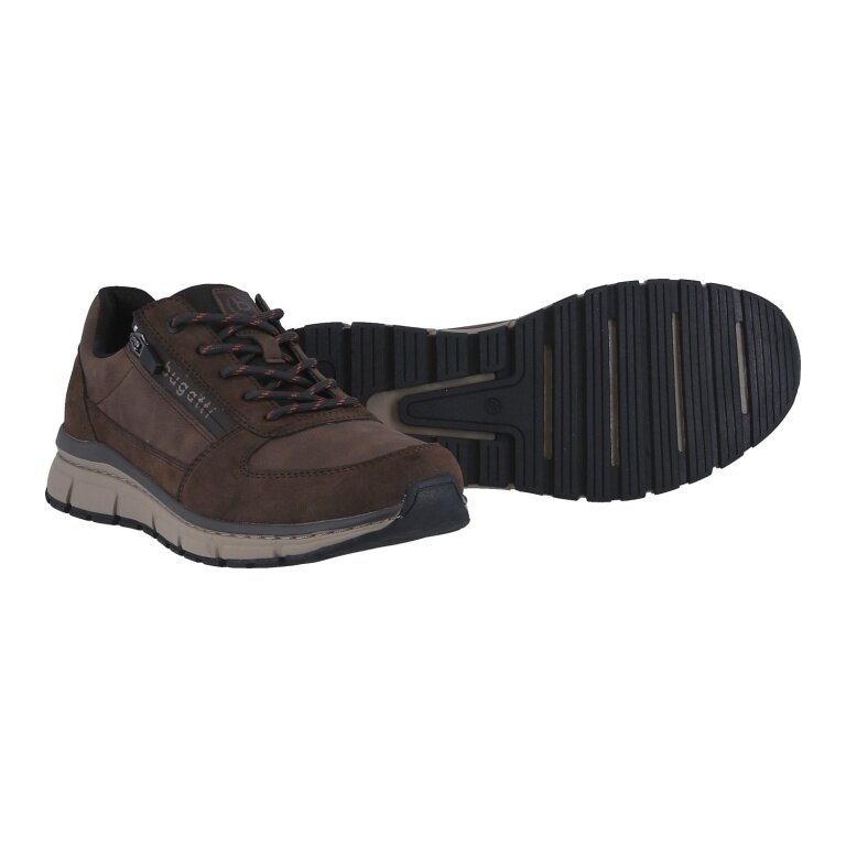 Bugatti Sneaker AOS 2025 (logo, zip) brown men's