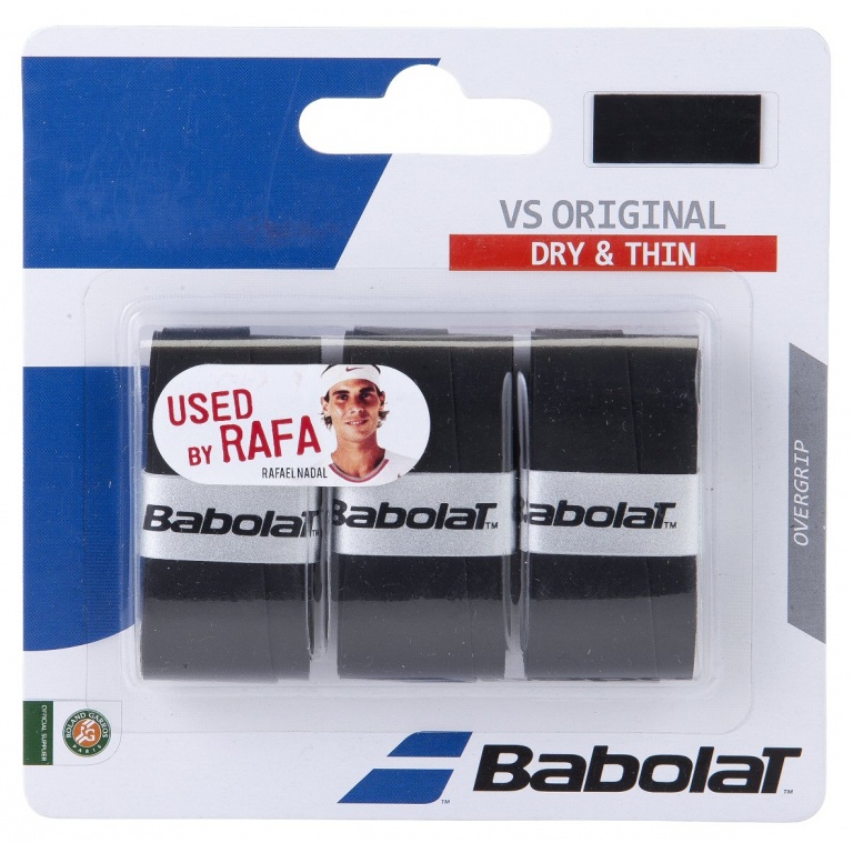Babolat Overgrip VS Grip Original Feel (dry, smooth) 0.43mm black - 3 pieces