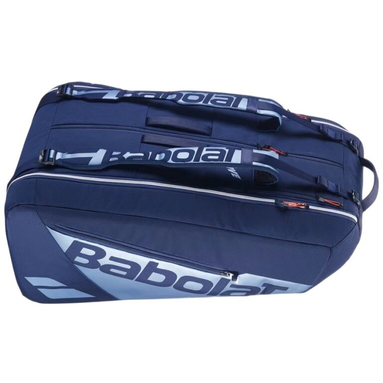 Babolat Tennis Racket Bag Pure Drive 11 Gen (Racket Bag, 3 Main Compartments, Shoe Compartment) 2025 Blue 12 Pack